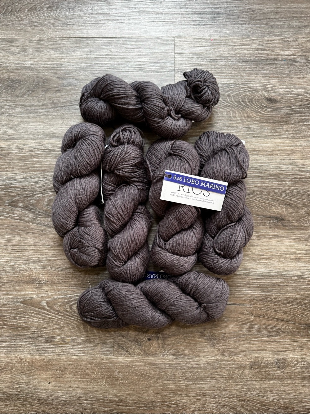 Malabrigo RIOS Worsted Hand-dyed Merino Wool Yarn 5 Skeins 646 Lobo Marino